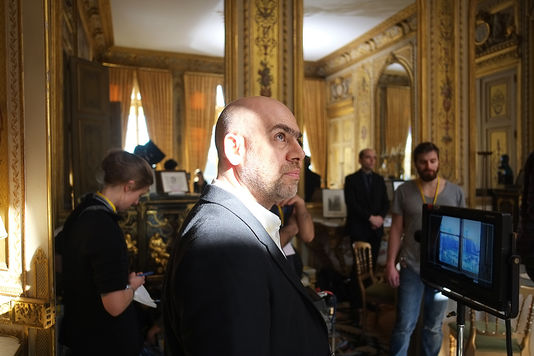 Laurent Grasso sur le tournage d’"Élysée" Image: Laurent Grassot Studio