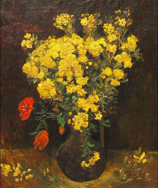 Poppy Flowers, Vincent Van Gogh, 1887, oil on canvas.