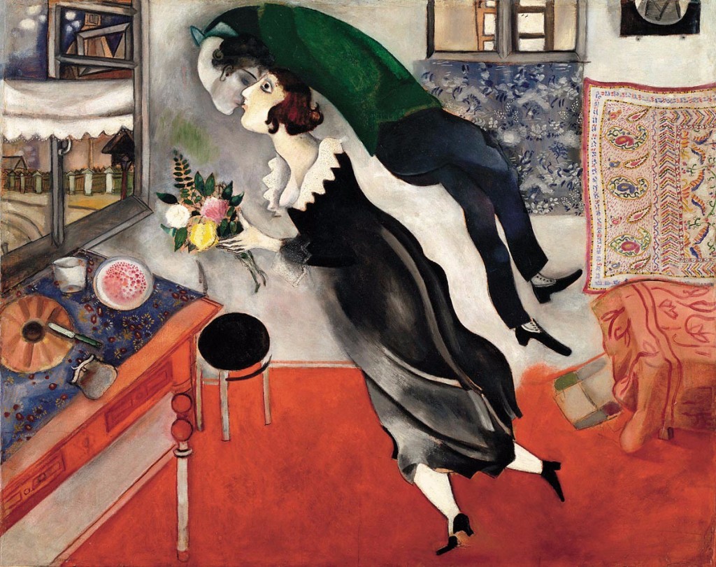 Marc Chagall, L'anniversaire, 1915, huile sur carton MoMA, New York