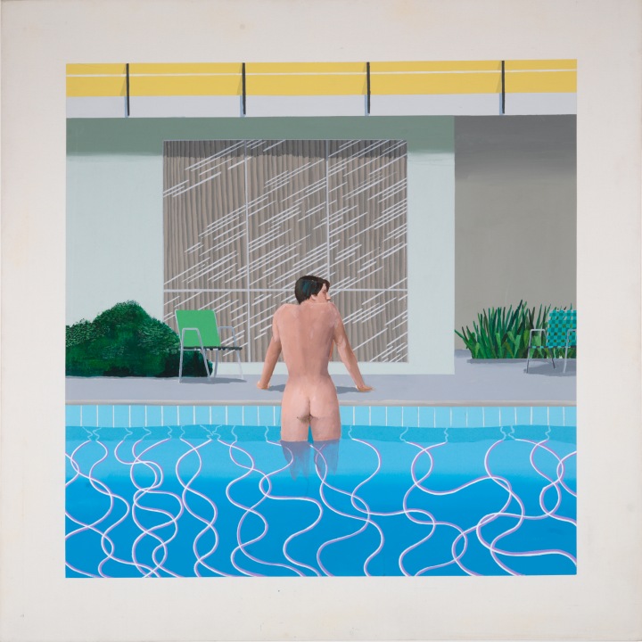 David Hockney, Peter getting out of Nick's pool, 1966 Collection Walker Art Gallery, Liverpool © David Hockney Photo Credit: Richard Schmidt