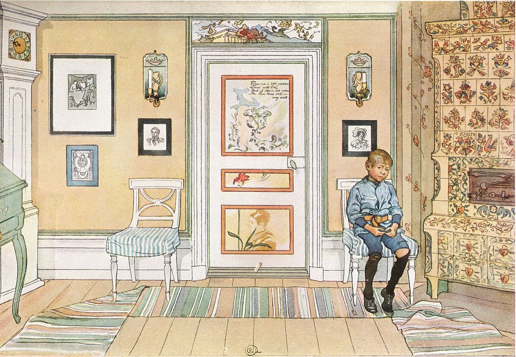 Carl Larsson, Skamvrån (In the Corner), 1894. Bild Wikimedia Commons