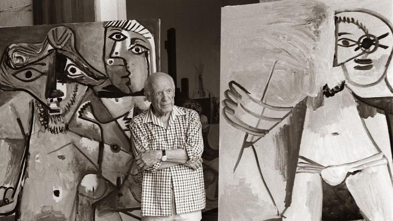 Pablo Picasso expose ses toiles au Mas de Notre-Dame-de-Vie en février 1973 Image: AFP