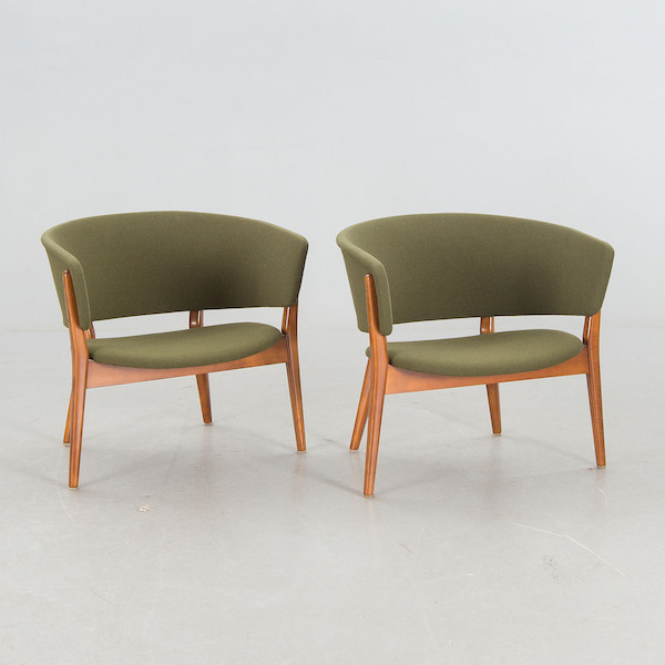 Fåtöljer, "Rondell", Erik Wørtz för Ikea, 1962. Slutpris: 17 500 kronor, Bukowskis Market, 2016.