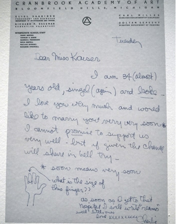 Letter of marriage proposal. Photo: Studio Eames.