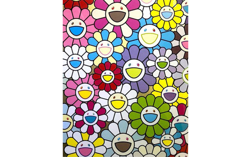 Takashi Murakami, « A little flower painting », 2018, sérigraphie, image ©Alyes Auctions