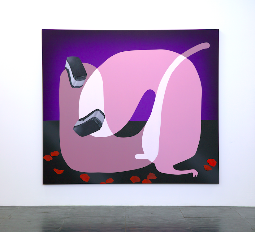 Oli Epp, « Real Love », 2019, huile et acrylique sur toile, image publiée avec la permission de l'artiste et de la galerie Richard Heller