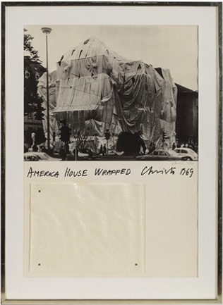 Christo, America House Wrapped, Heidelberg, Mixed Media, 1969