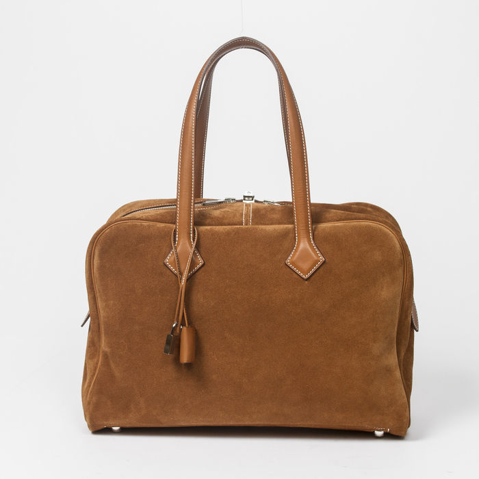 Hermès, Victoria II, brown calfskin