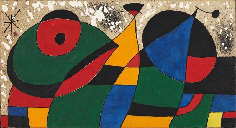 JOAN MIRÓ, Modèle de la tapisserie du World Trade Center (1974). Image ©Fundació Joan Miró
