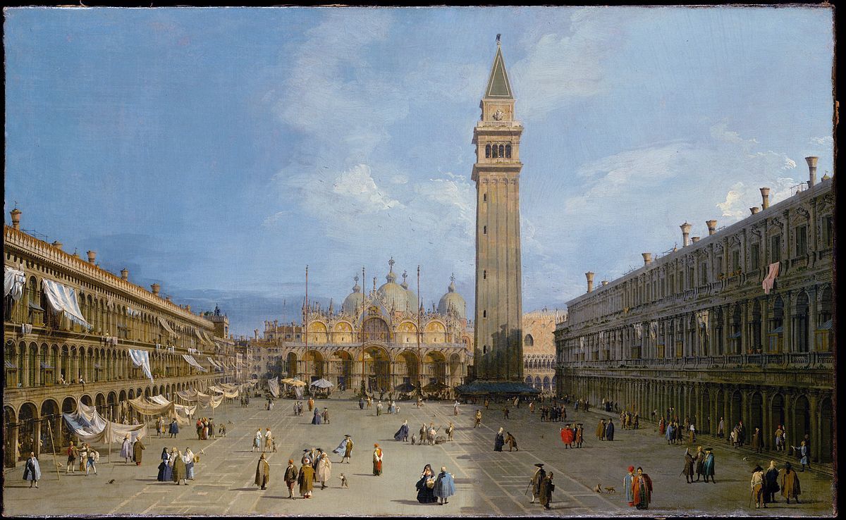 Canaletto, ‘Basilica San Marco and Campo San Basso’, c. 1722