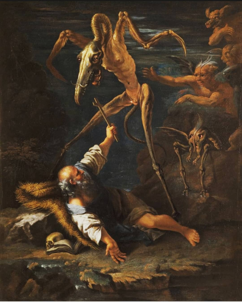 Salvator Rosa, Die Versuchung des Hl. Antonius, 1645 | Ab. via Wikipedia