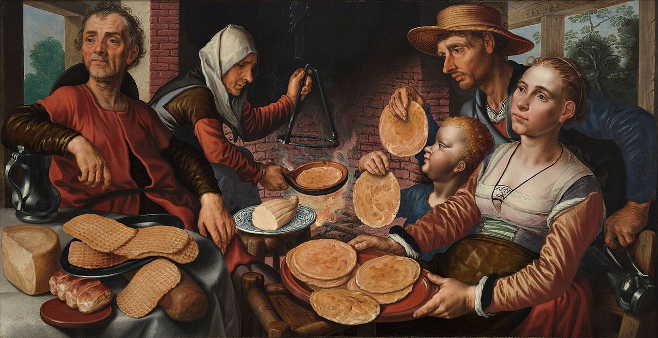 Pieter Aertsen, Die Pfannkuchenbäckerei, ca. 1560 | Abb. via Wikipedia