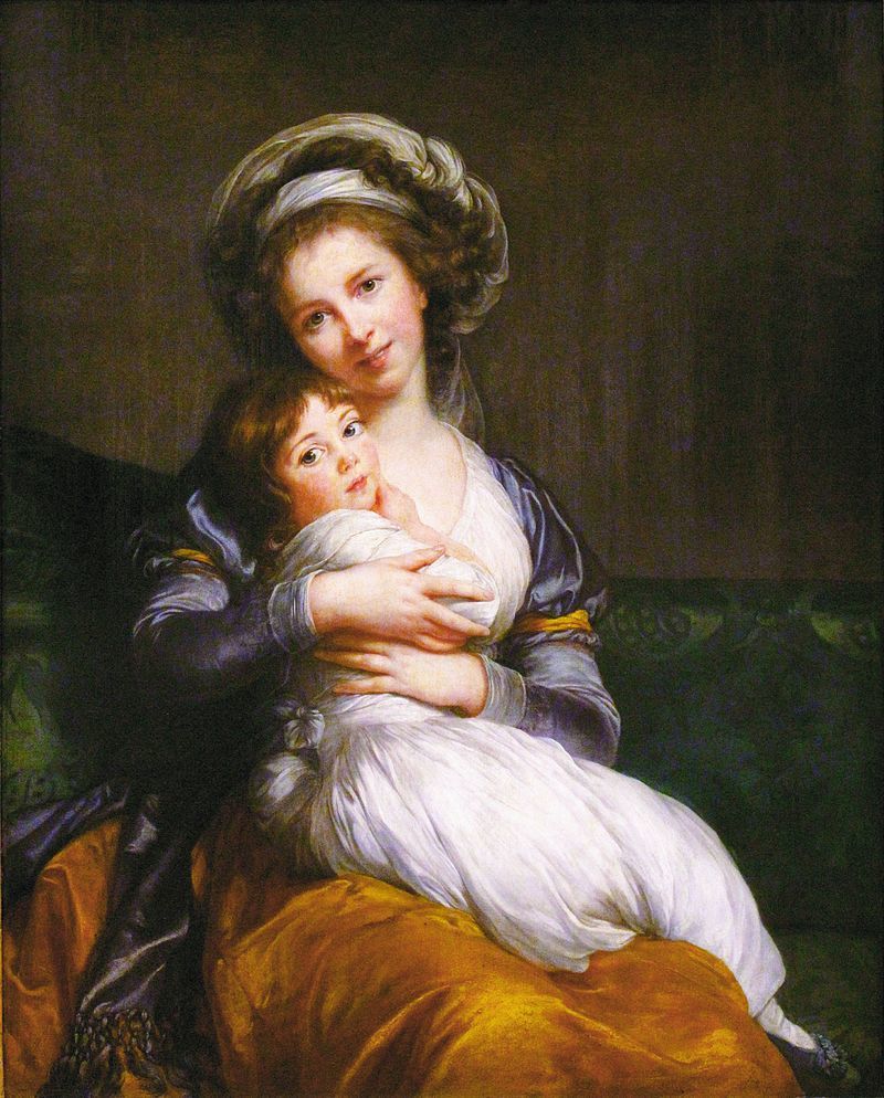 Self Portrait with her daughter Julie, Élisabeth Vigée Le Brun. 1786, oil on canvas