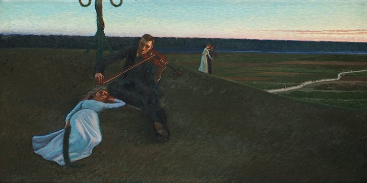 Året innan målade Eva Bonnier den sagolika målningen “Midsommar”. Den svenska sommarnattsskildringen kostade köparen 128 625 kronor på Bukowskis 2014.