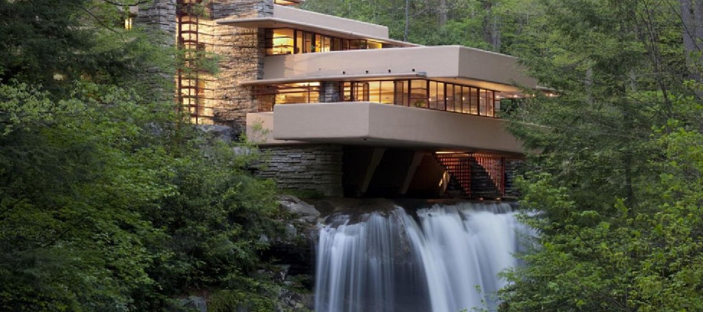 Fallingwater(譯:落水山莊)(1935年),曾被稱許為「美國史上最偉大的建築物」。圖片:http://franklloydwright.org/