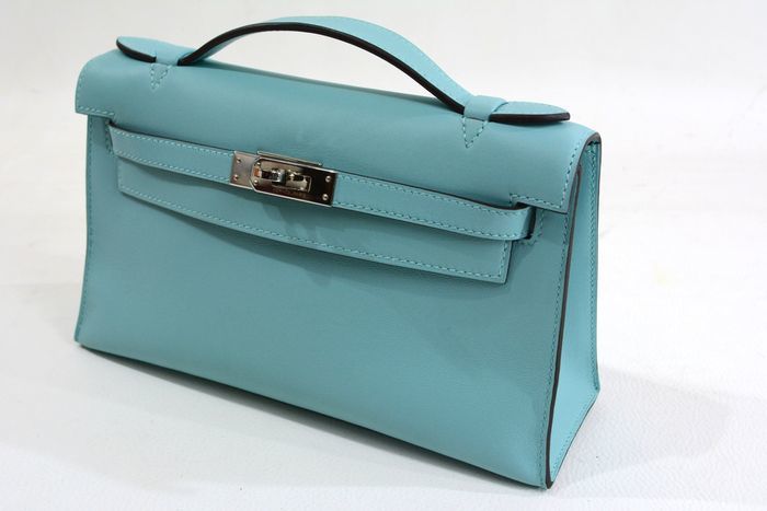 Hermès - Kelly Clutch in Atoll Blue