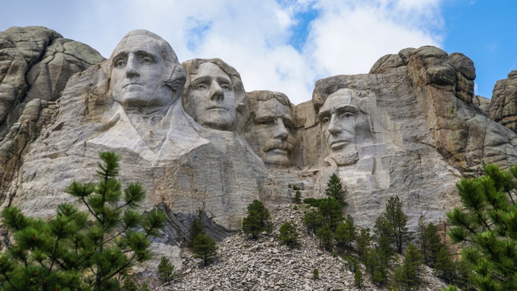 GUTZON BORGLUM/LINCOLN BORGLUM - Mount Rushmore National Memorial, Black Hills, South Dakota, 1927-41 Foto via today.com