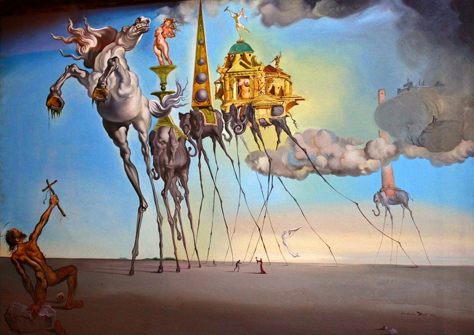 Salvador Dalí, Temptation of St Anthony, år 1946. Foto via Wikipedia.
