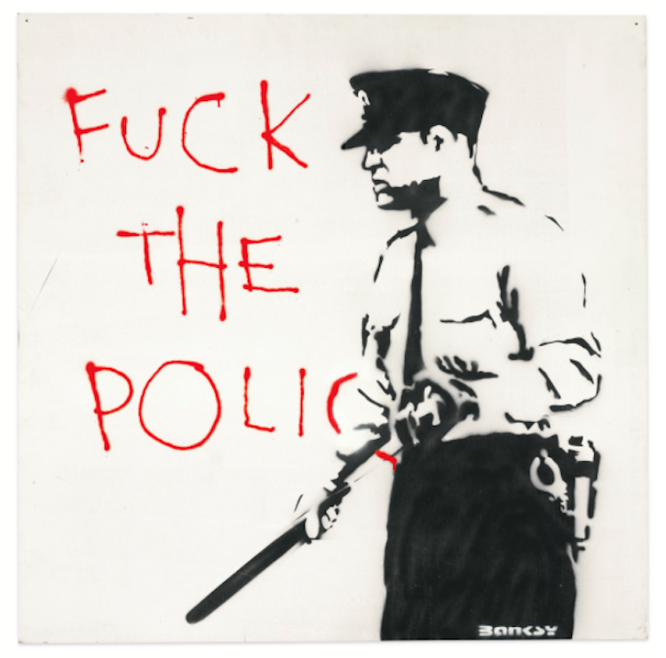 BANKSY - Untitled (Fuck the Police) | Foto: Sotheby's