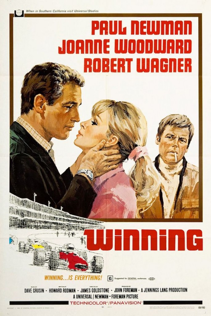Filmaffischen till filmen Winning med de blivande makarna Newman