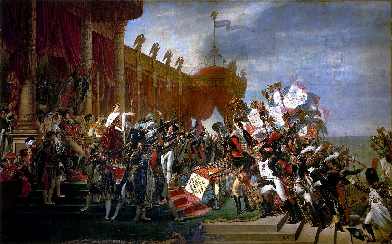 The Distribution of the Eagle Standards, Jacques-Louis David. 1810, oil on canvas. Image: WikiCommons
