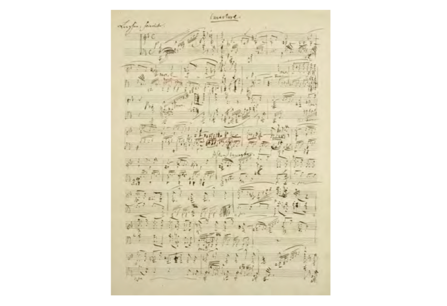 Robert Schumann, brouillon des scènes de Fans, image ©Ader-Nordmann