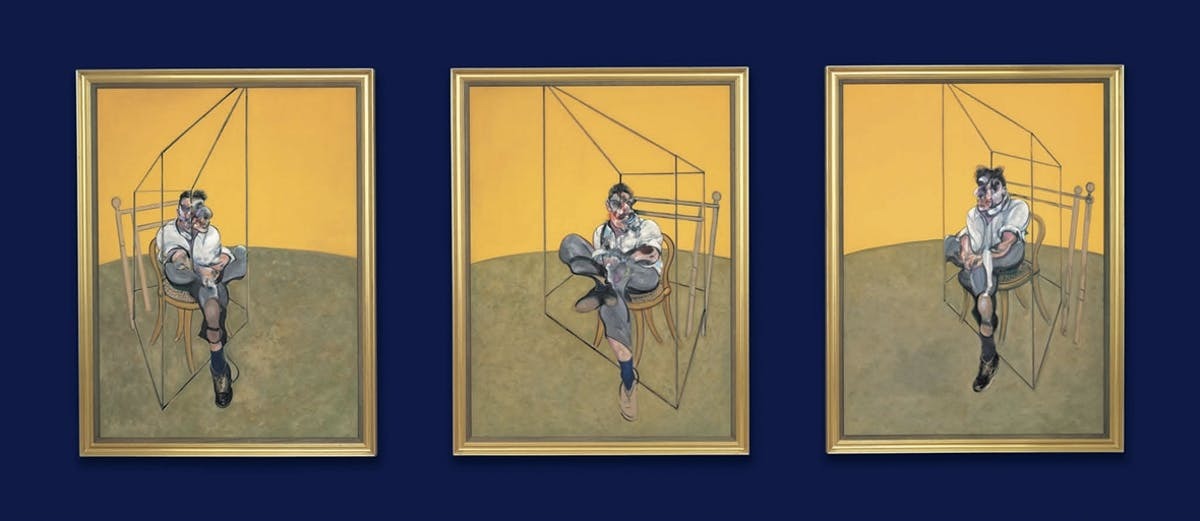 Francis Bacon (1909-1992), Three Studies of Lucian Freud, '3 studies for portrait Lucian Freud 1969'