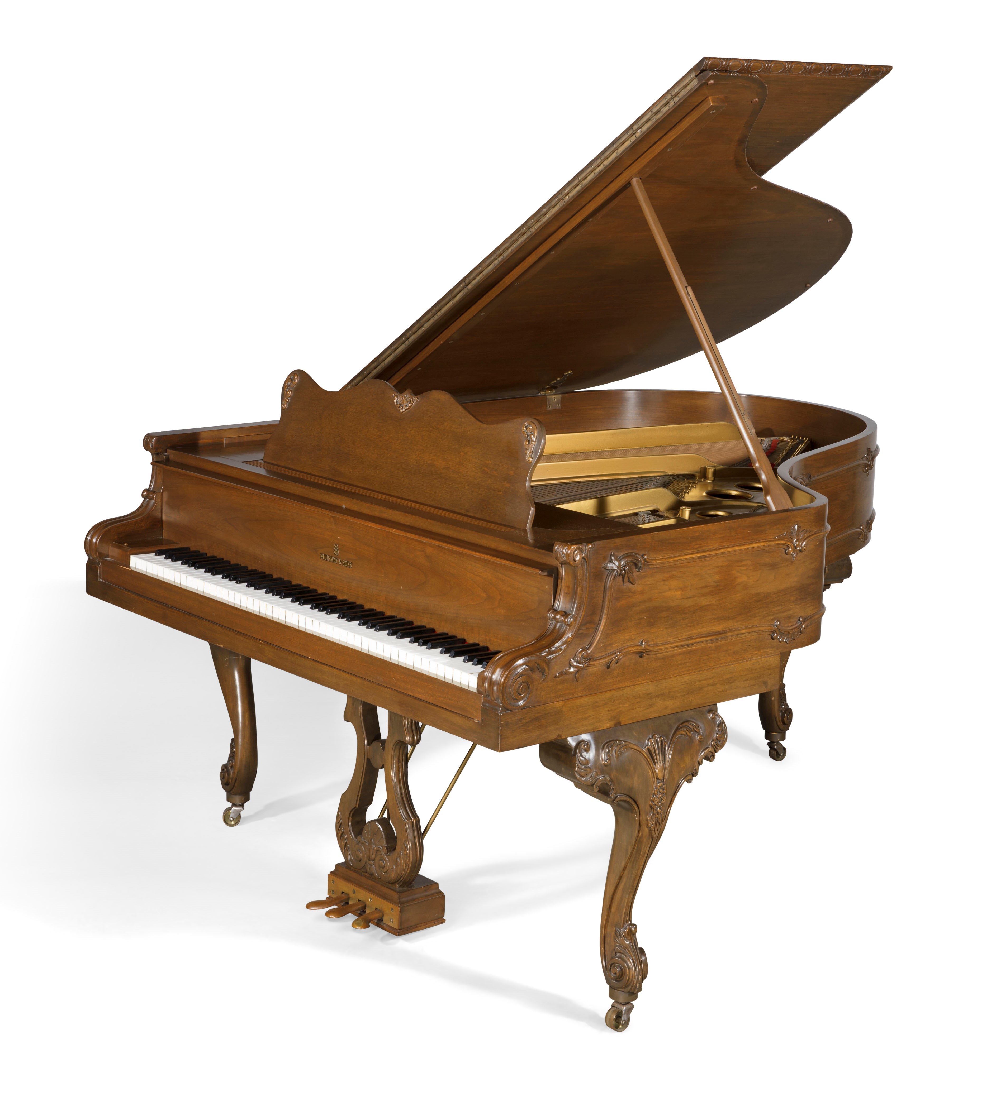 Steinway walnut reproducer player grand piano, Model OR, circa 1922 ($2,000-$3,000).