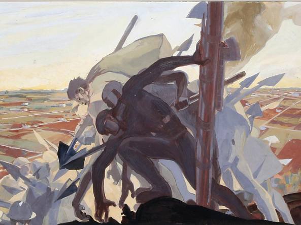 Bozzetto per il ciclo del Palazzo del Governo di Littoria, 1934.