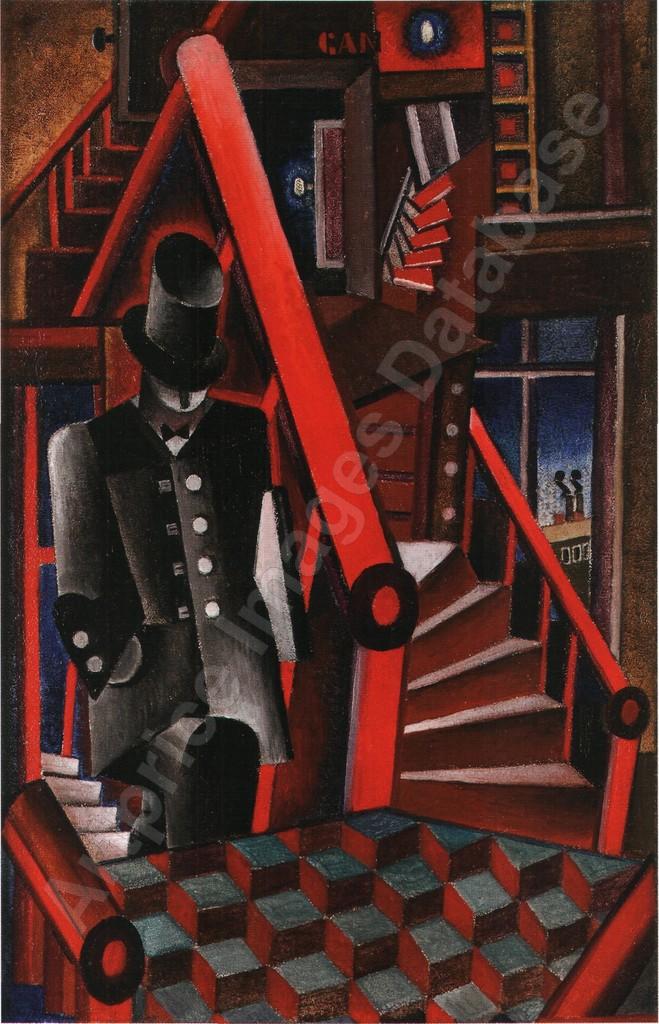 Bilden av ”L’Escalier” av Gösta Adrian Nilsson kommer från Artprice