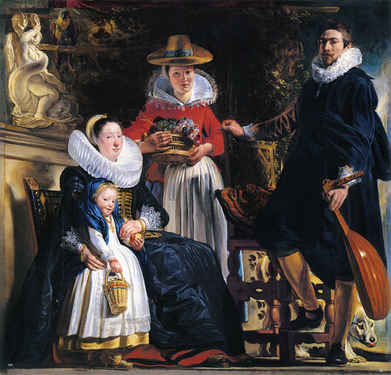 Jacob Jordaens, Autoportrait avec sa femme et sa fille Elisabeth (1621-1622), Madrid, musée du Prado