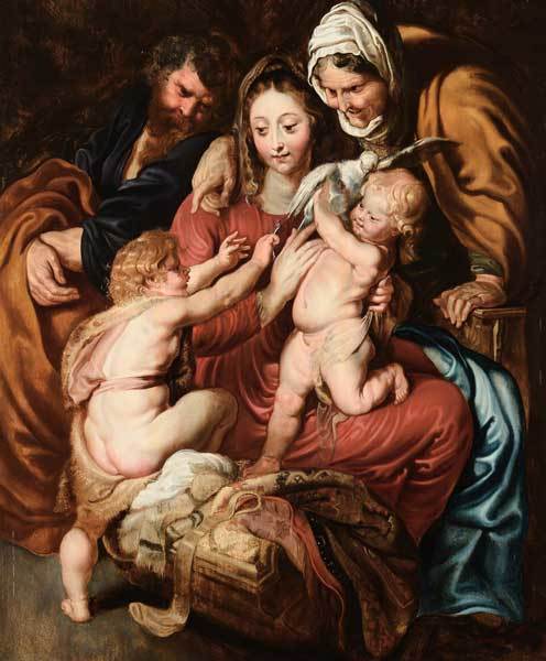 Der Überlieferung nach befand sich die bei Cambi angebotene Version von Peter Paul Rubens "Heilige Familie mit der Hl. Elisabeth und dem Johannesknaben mit der Taube" lange im Besitz der römischen Adelsfamilie Colonna