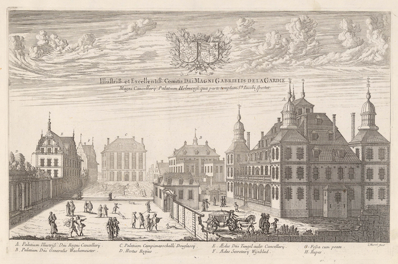 Jacob de la Gardies palatset Makalös vid Strömmen i Stockholm. Foto: Wikipedia