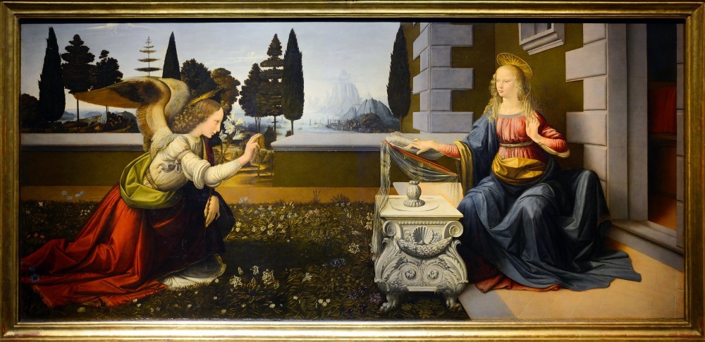 Annunciation, oil and tempera on wood, about 1472-75. Image: barnebys.de