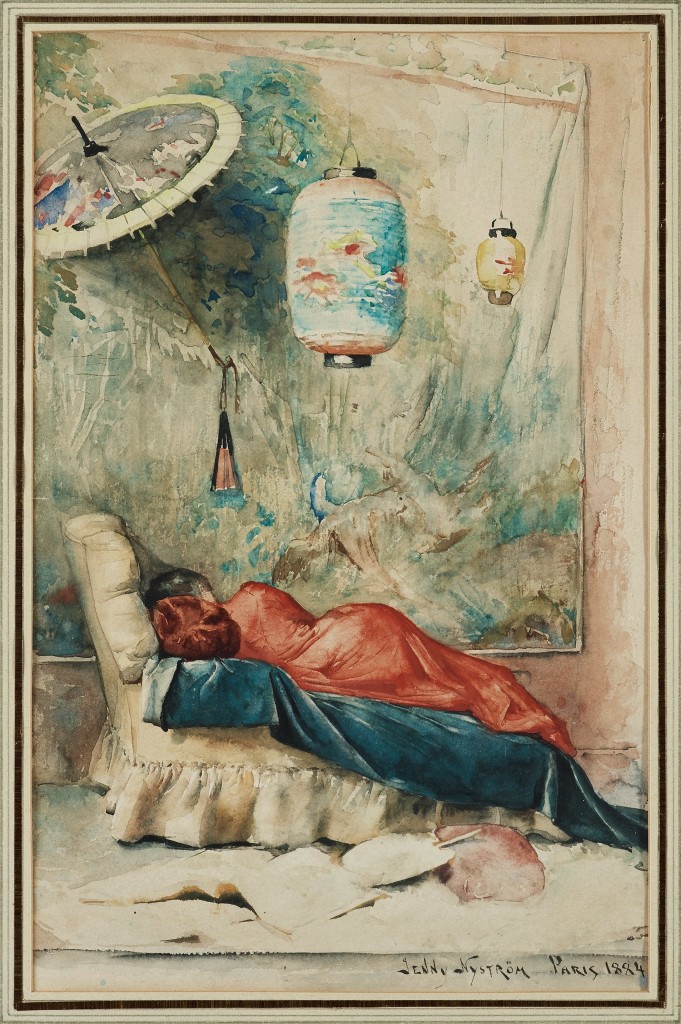 Jenny Nyström, Från min atelier i Paris, såld hos Bukowskis 2016 för 48 450 kronor. Bild från Bukowskis.