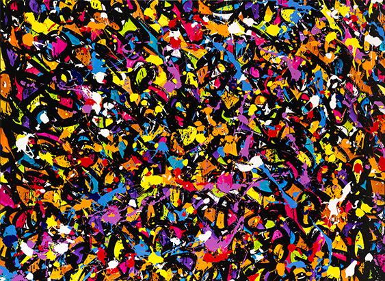 JONONE (né en 1963) ENERGIZE, 2016, Acrylique et encre sur toile, 150 x 205 cm