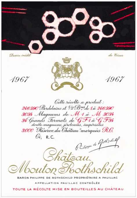 César pour Mouton-Rothschild, 1967, image ©Mouton-Rothschild
