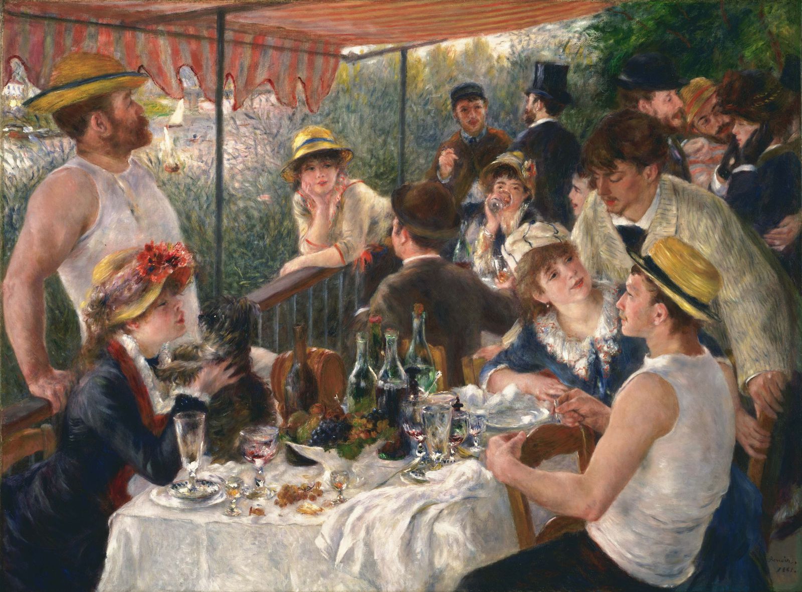 Pierre-Auguste Renoir, Le Déjeuner des canotiers, 1881, image via Smithsonian
