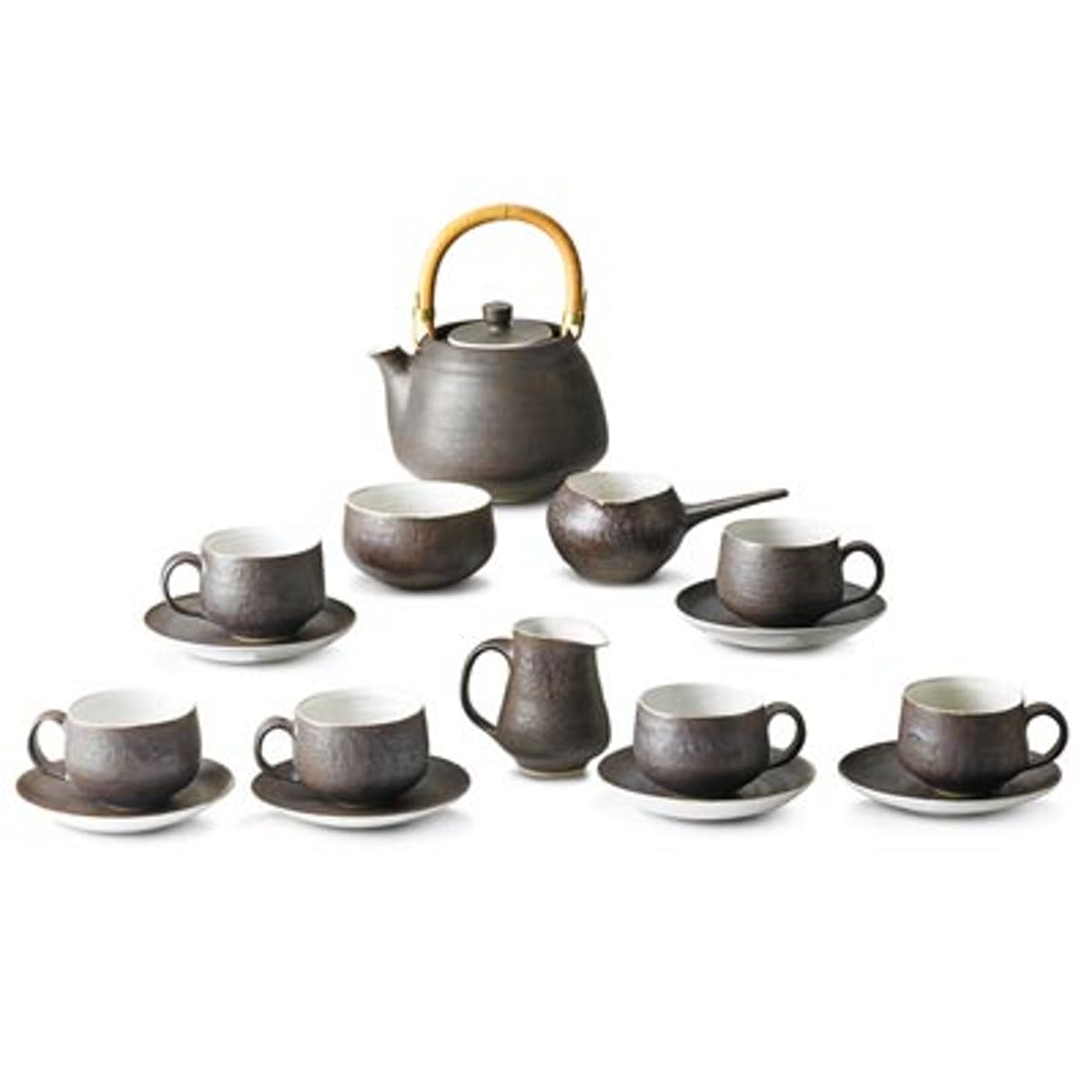 LUCIE RIE. Juego de té. Inglaterra (años 50). Imagen vía: Rago Arts