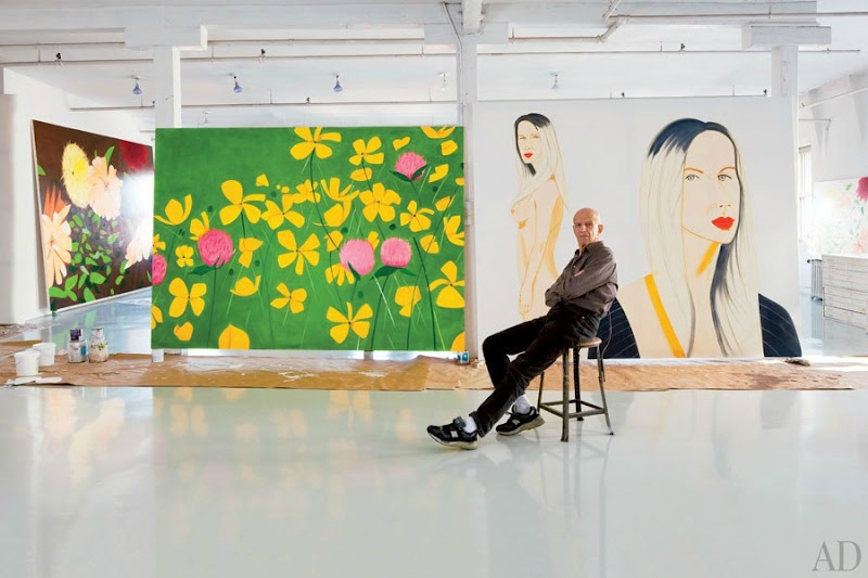 Alex Katz dans son atelier Image: AD