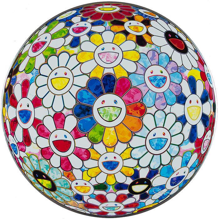 Takashi Murakami, Scenery with a Rainbow in the Midst, offset lithograph, numbered and signed, 2016