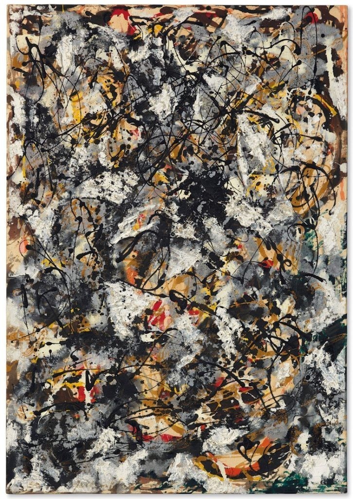 Jackson Pollock, Composition with Red Strokes (1950), immagine © Christie's