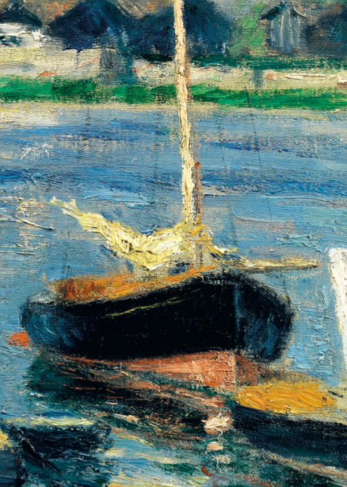 Détail de Gustave Caillebotte, Voiliers sur la Seine à Argenteuil, 1886