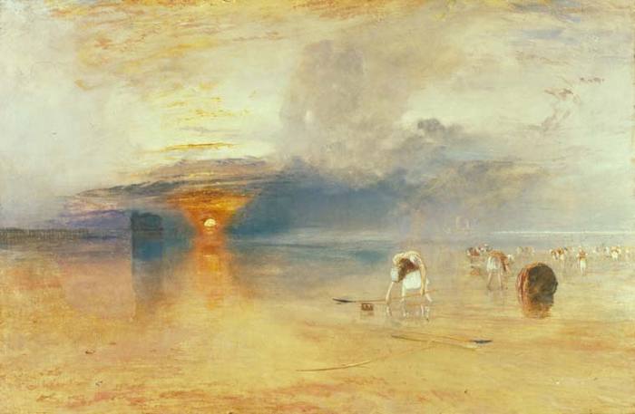 Calais, Sands at Low Water, JMW Turner. 1832, oil on canvas. Image: WIkimedia