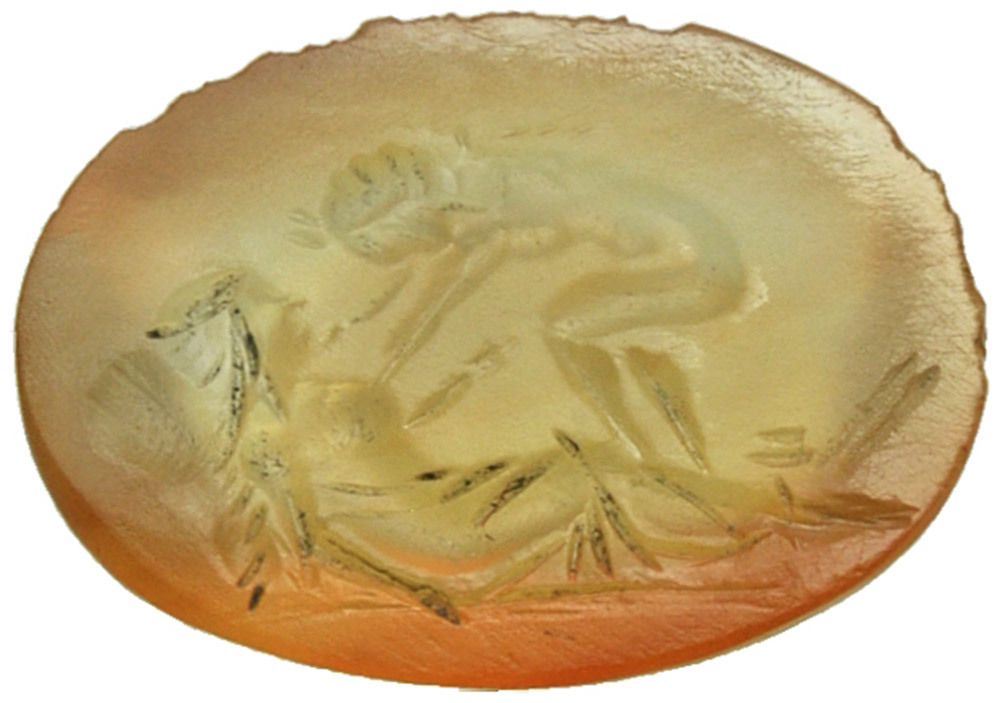 Carnelian with erotic scene Intaglio 1st - 2nd century AD Estimate: $260