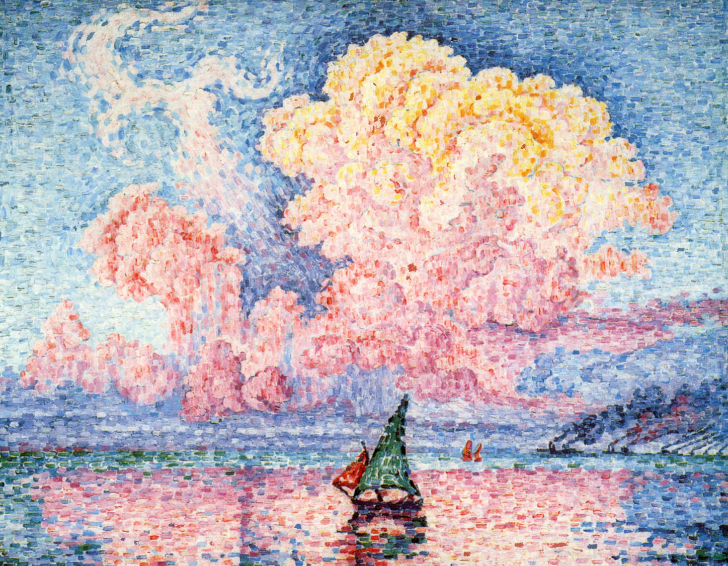 Paul Signac, Antibes, le nuage rose, 1916, image via Artslack