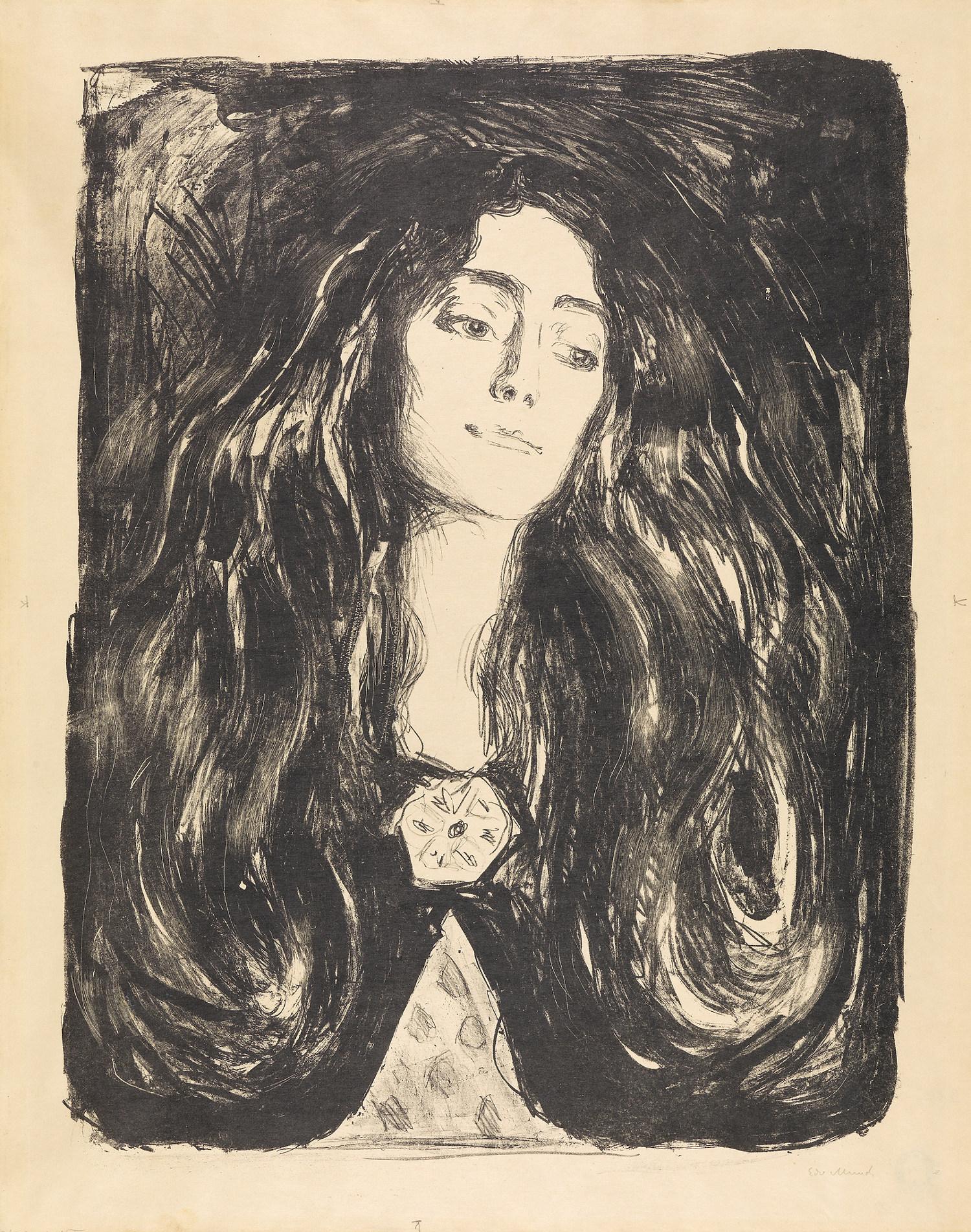 Edvard Munch, Die Brosche. Eva Mudocci, 1903, Nasjonalmuseet, Oslo