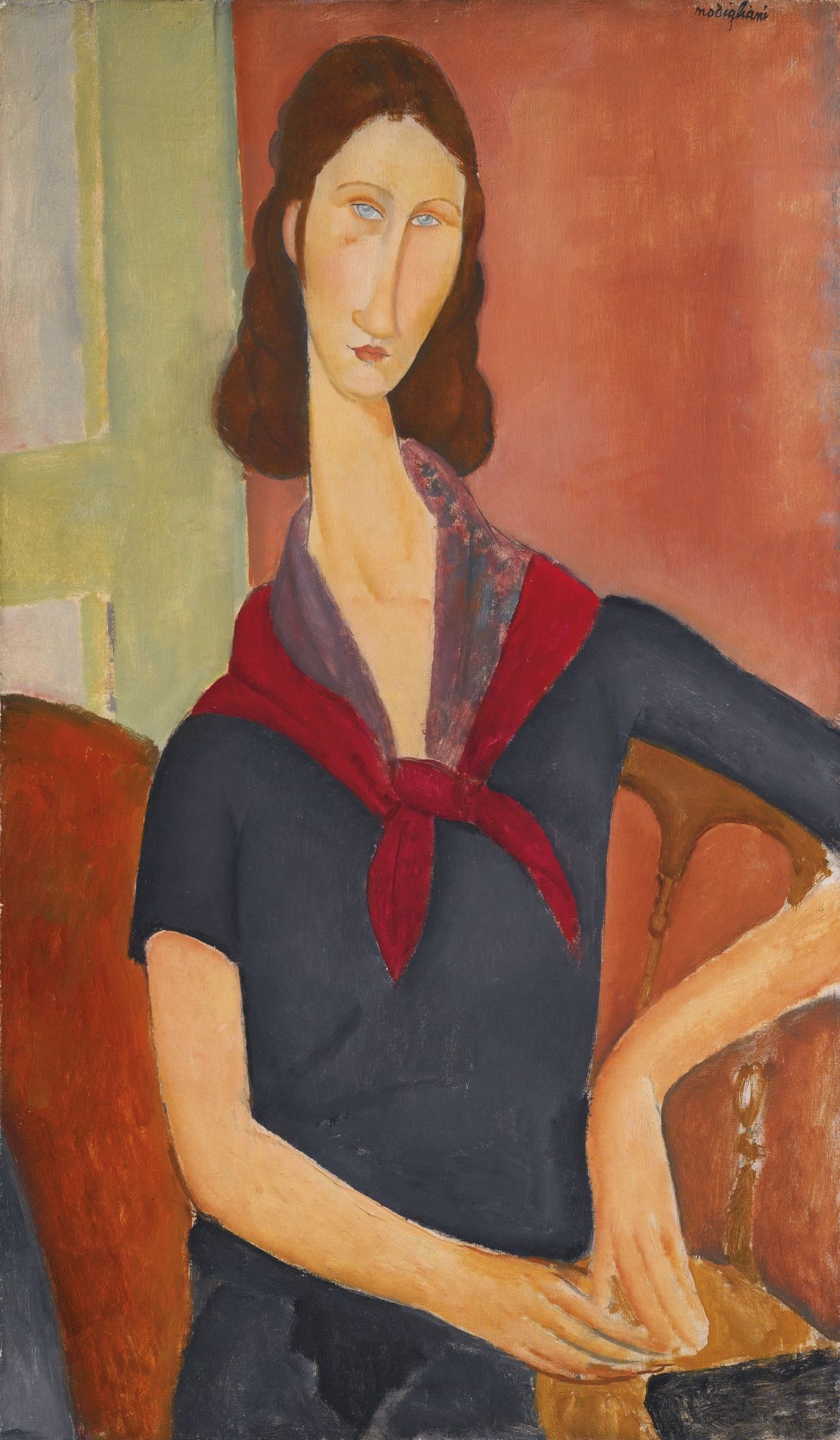 Amedeo Modigliani, ‘Portrait of Jeanne Hébuterne with a Scarf’, 1919