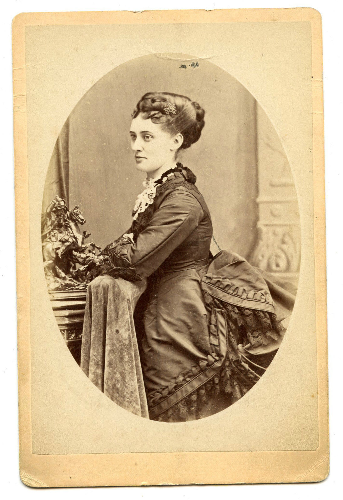 Taber, Cabinet Card of Unknown Woman, 1870s. Photo: Costume Cocktail