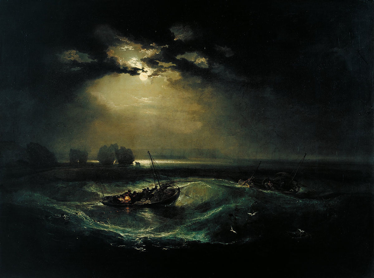 Fishermen at Sea, J.M.W. Turner. 1796, oil on canvas. Image: Wikipedia